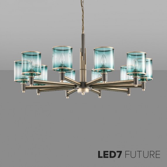 Loft Industry Modern - Elis Blue Chandelier